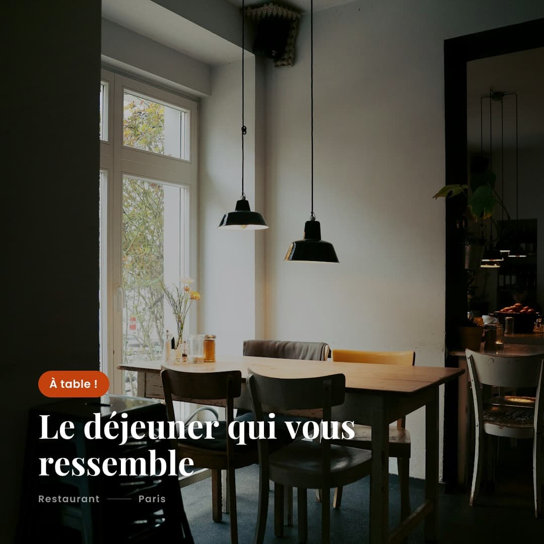 Post Instagram généré — badge-pilule restaurant
